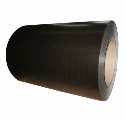 Z100 DX51D Pré-pintado preto galvanizado bobina de aço PPGI bobina de zinco cor 0.2X1250mm